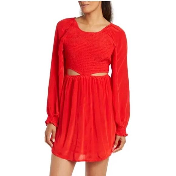 NWT Shahida Parides Cut Out Mini Dress Red Silk Beach Resort Vacation Size S - Picture 15 of 15